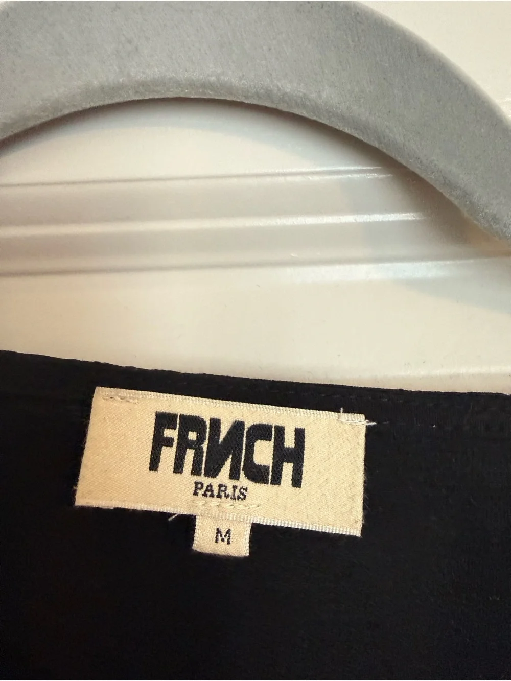 FRNCH Black Women's Top with Branded Neck Label
